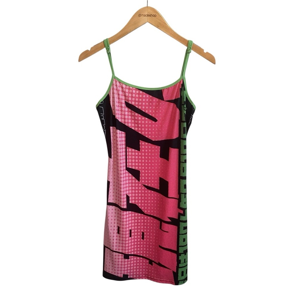 Current Mood Dolls Kill Neon Graphic Kanji Manga Kawaii Bodycon Dress Size Med